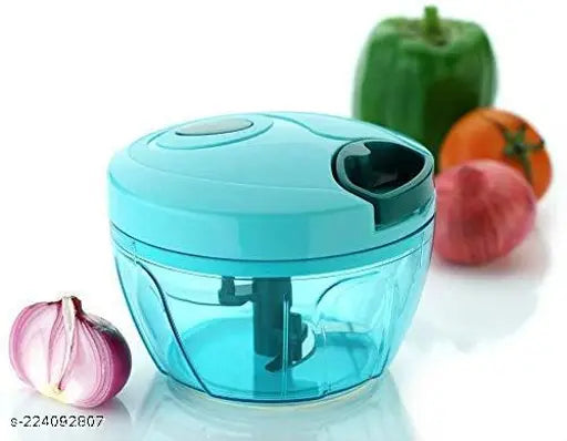 Vegetable Chopper with Blades effortlessly Chopping Big Size Kitchen Dori Handy Vegetable and Fruit Manual Onion Dry Fruit Salad Maker Vegetable Quick Chopper (450 ml, Green)